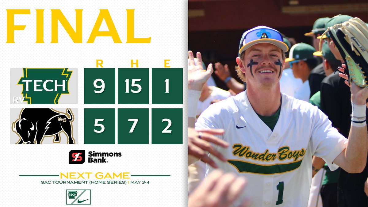 FINAL | 𝙉𝙀𝙀𝘿𝙀𝘿 𝙊𝙉𝙀 𝘼𝙉𝘿 𝙂𝙊𝙏 𝙄𝙏 𝘿𝙊𝙉𝙀! The Wonder Boys beat Harding in the series finale and claim a share of the 2024 GAC Regular Season Championship! It's their 3rd regular season conference title all-time, all under head coach Dave Dawson! #FightOn