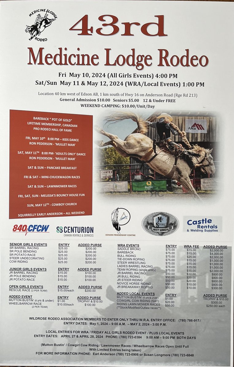 Come join me for the 43rd Medicine Lodge Rodeo on the Mother's Day weekend May 10-12, 2024......