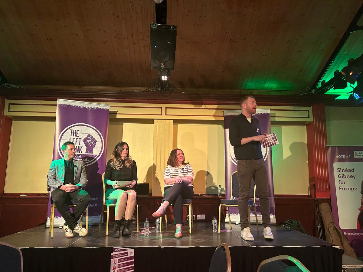 What a great night at the May Day Event @TheLeftBankSD. It was incredible to share the stage with @sineadgibney and @RoryHearneGaffs. Such incredible candidates with a wealth of knowledge in EU law and policy.