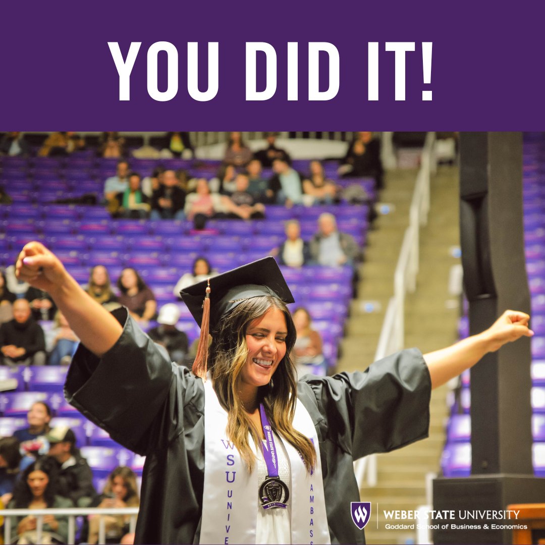 Congrats to the Goddard School of Business & Economics grads Spring 2024! YOU DID IT!
#weberbiz #weberbizgrads #weberstategrads #weberstategrad2024 #grad2024 @weberstate