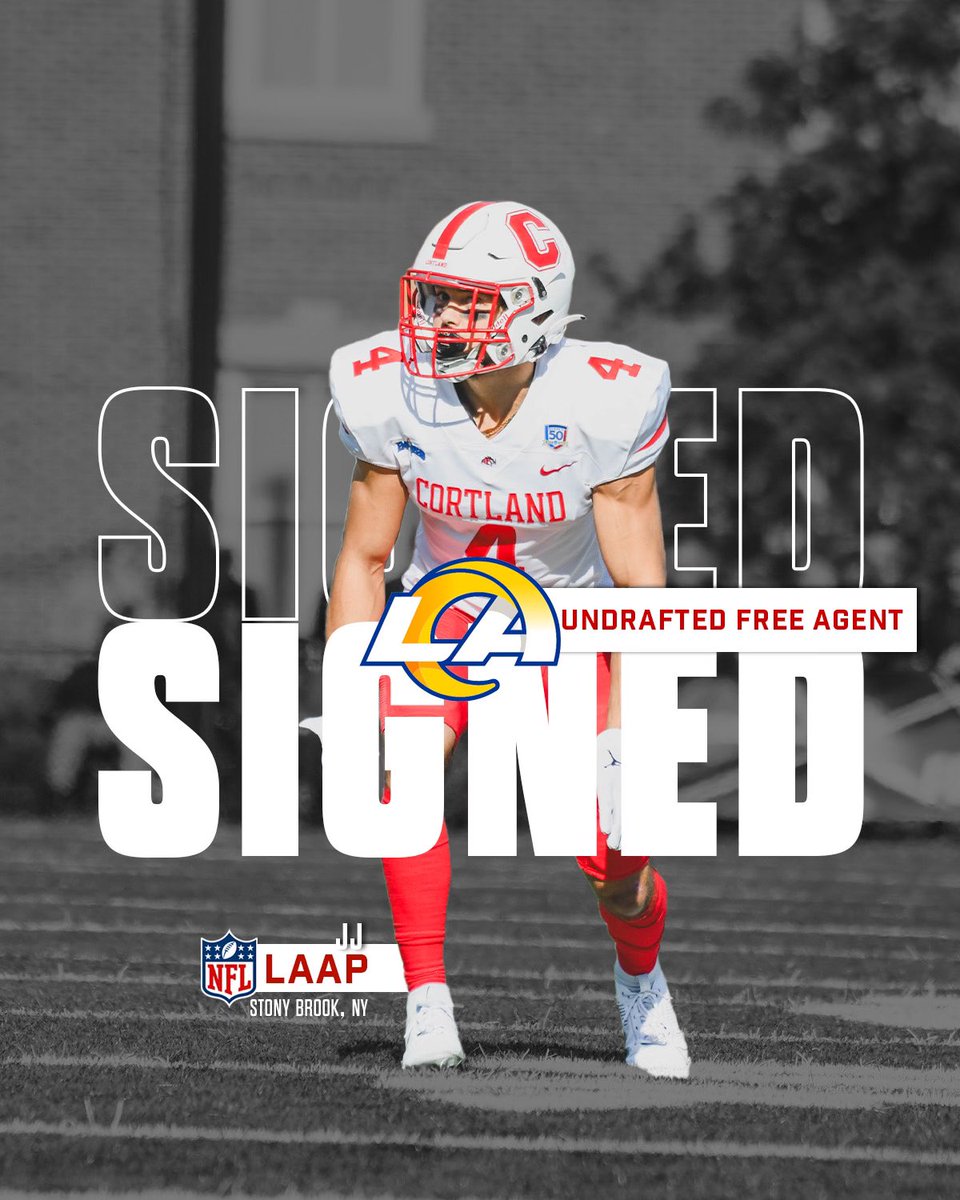 Lapping his way to LA! WR JJ Laap has signed a deal with the Los Angeles Rams as an Undrafted Free Agent

#RamsHouse | #DragonRising