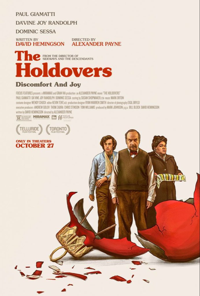 Una película que ha pasado muy desapercibida pero que es una de las más grandes del 2023, “The Holdovers”.

En Navidad, un profesor, una cocinera y un alumno se quedan en el instituto tratando sus temas personales. 

(1/2)
#TheHoldovers