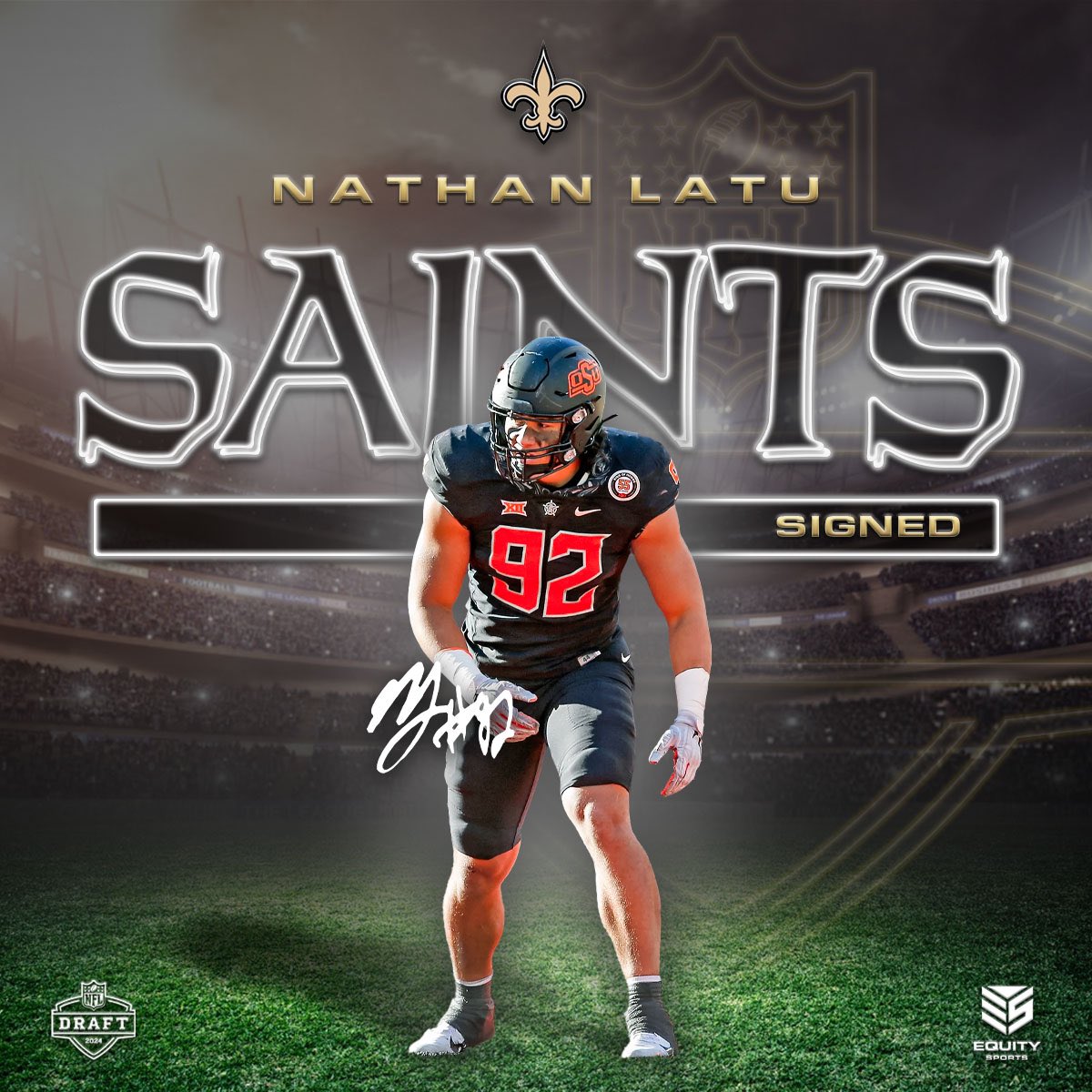 Congratulations @LatuNathan 🔥 Your newest New Orleans Saint!