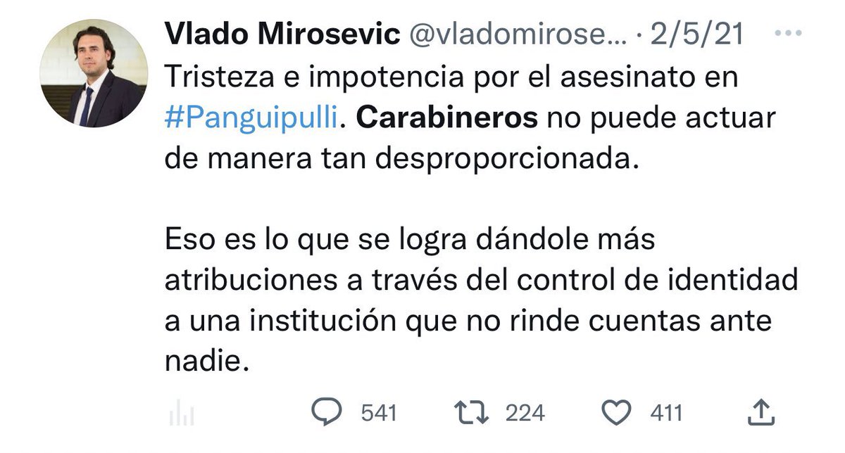 @vladomirosevic Totalmente de acuerdo! La gente que se aprovecha políticamente de estas situaciones son una miseria, una basura, unos oportunistas 👌