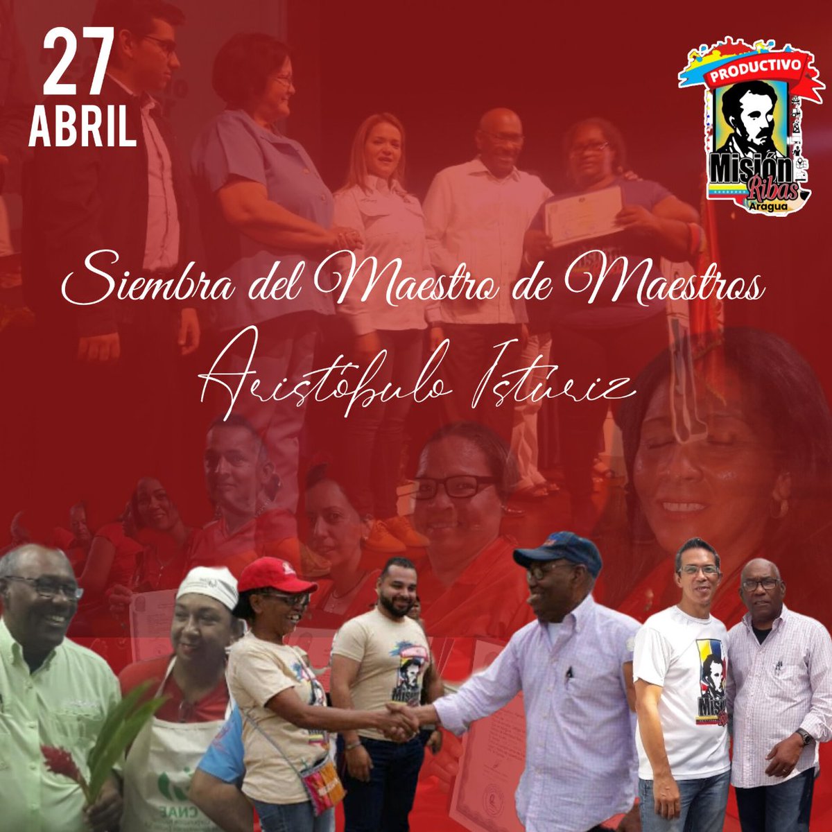 misionribasarag's tweet photo. #27abril Enaltecemos sus enseñanzas, acompañadas de su lealtad y lucha incansable por la justicia social y el amor inconmensurable por nuestro pueblo, su ejemplo sigue vivo.
Honor y Gloria al Cimarrón Mayor!
Que Viva la Patria! 
#EncuentroPazYDiálogo
@NicolasMaduro https://t.co/3qEvx3NJbv