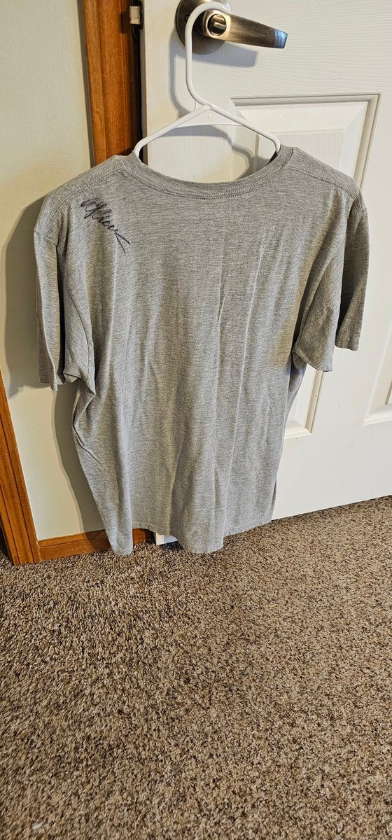 PoIterGoose's tweet photo. @nascarman_rr I tweeted a joke about Tokyo drift back when it happened, and AJ thought it was funny so his team sent me a signed shirt https://t.co/4mZMDCg4S6