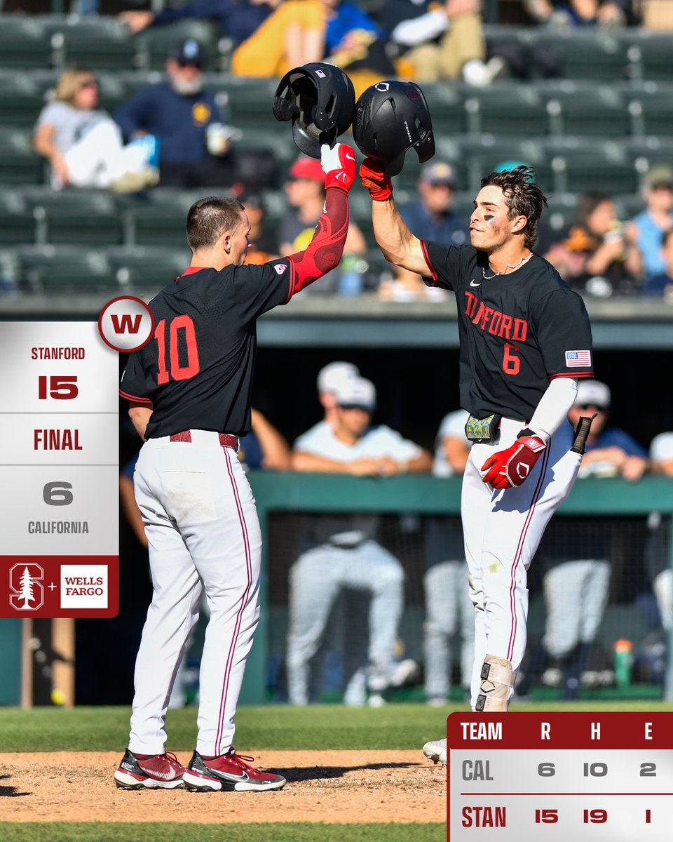 #BeatCal again to clinch the series! #GoStanford x @WellsFargo