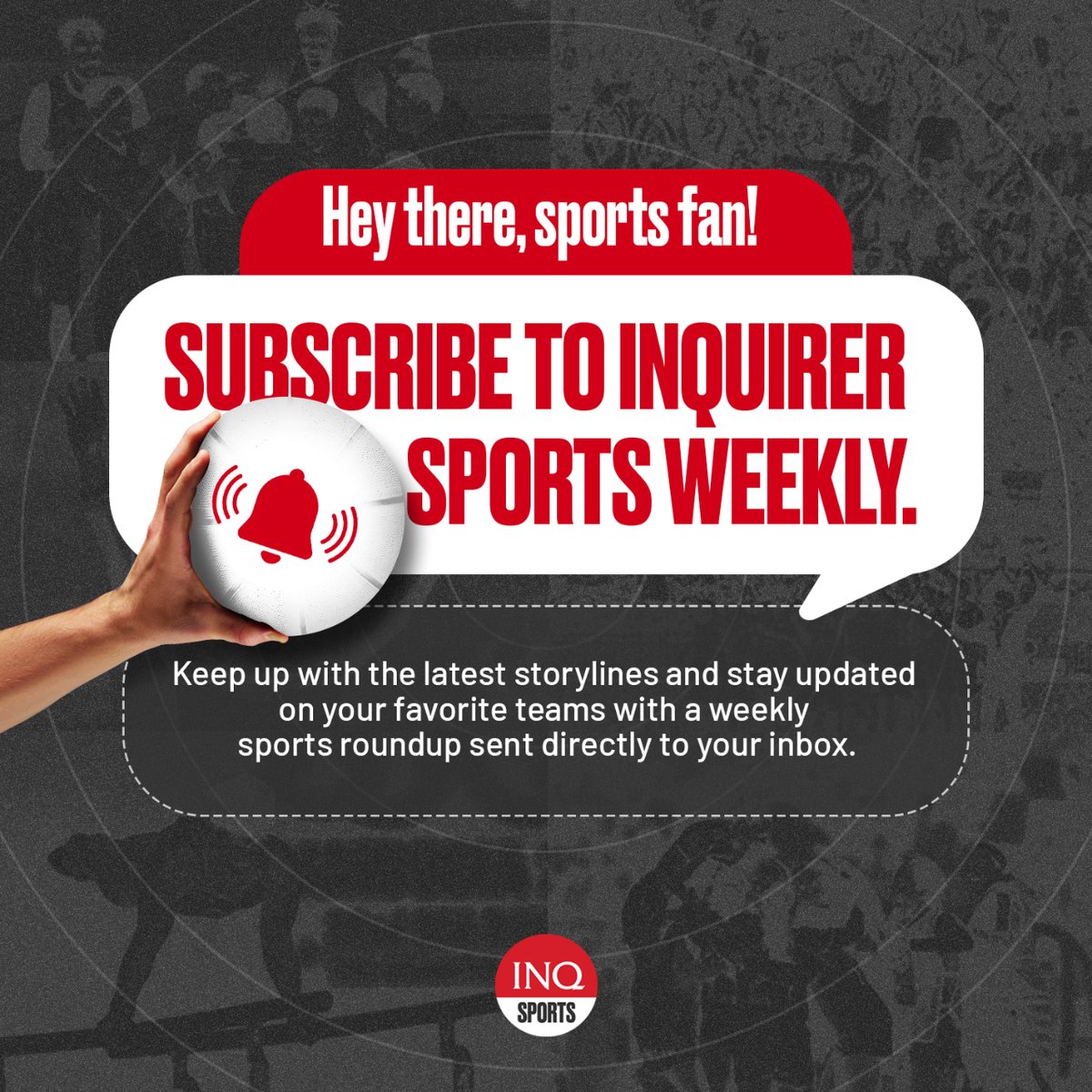 Subscribe to @INQUIRERSports weekly Keep up with the latest storylines and stay updated on your favorite teams with a weekly sports roundup sent directly to your inbox. Visit inqnews.net/SportsWeeklyNL for more updates.