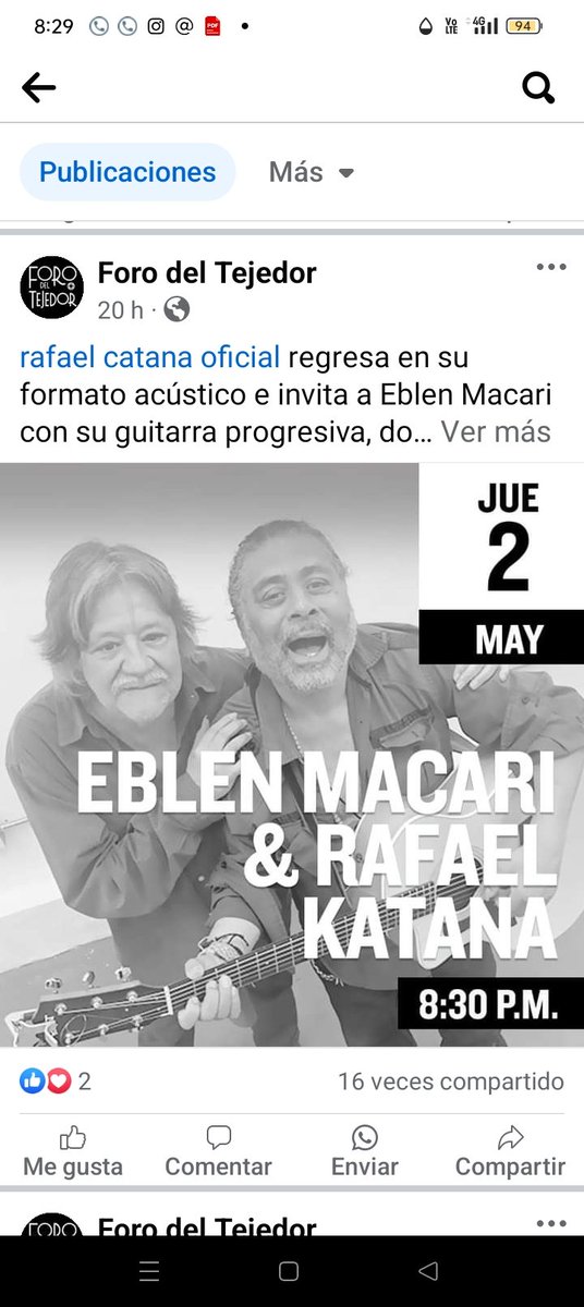 @ForodelTejedor  2 de Mayo 2024 con #EblenMacari