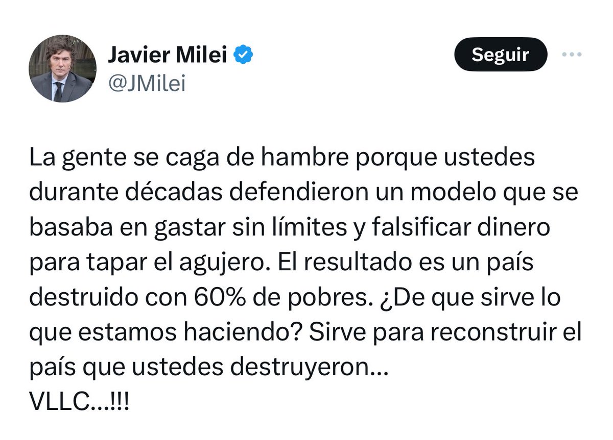 🇦🇷 | El presidente argentino Javier Milei le responde a la ex vicepresidenta argentina, Cristina Fernández de Kirchner, luego de haber calificado su gobierno de 'anarcocolonialismo'.