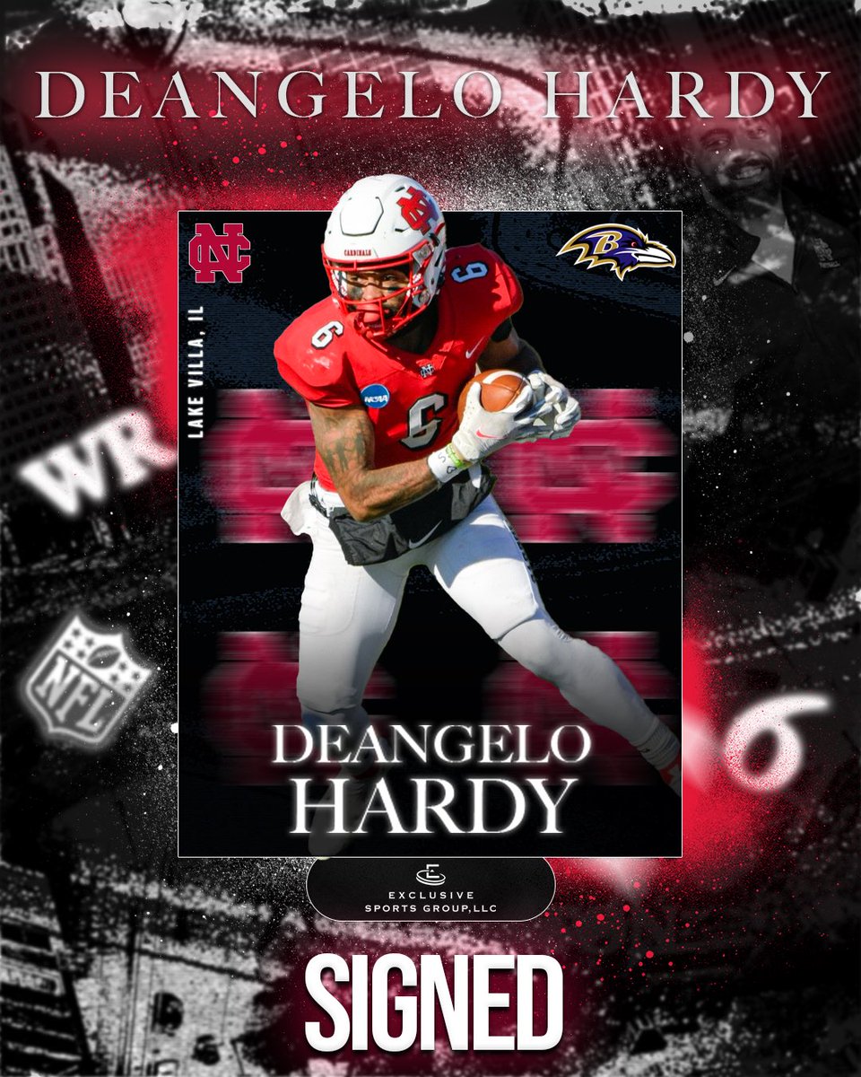 Congratulations to our guy DeAngelo Hardy on signing with the Baltimore Ravens! #BeExclusive