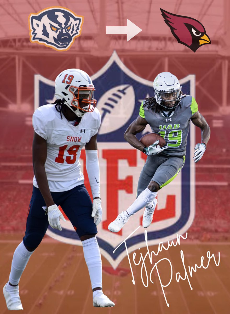 T PALM T PALM T PALM!!! Our man @TejPalm19 got drafted by the @AZCardinals of the @NFL. This is exactly what hard work, loving your teammates, and serving others will do for you! We could not be happier for Tejhuan and his family! #DETH