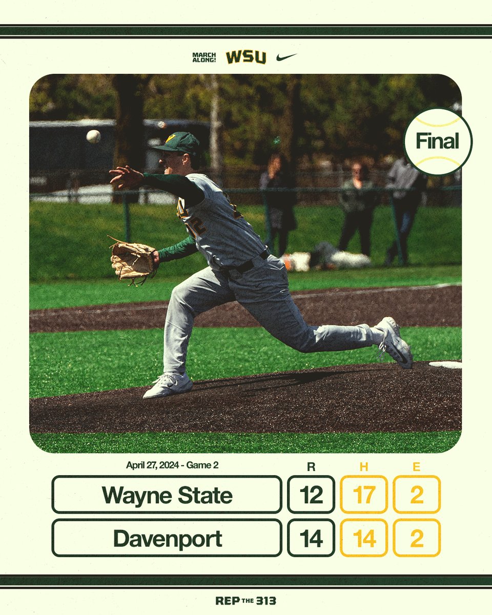 Wayne State Baseball (@waynestbaseball) on Twitter photo 2024-04-27 23:55:40