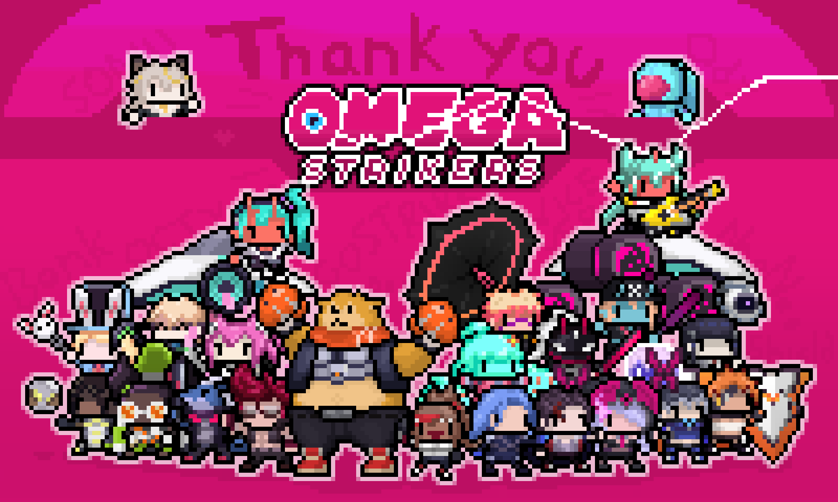 Little shoutout to @PlayOmega for the funny silly game they gave us! Now go play it. 1 year of #OmegaStrikers