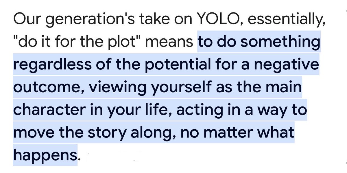 TIL: “YOLO” is out. “Do it for the plot” is in (as per Gen Z). As a writer, this is delightful! I’m totally going to start using it. #GenZ #writer #amwriting #youngatheart