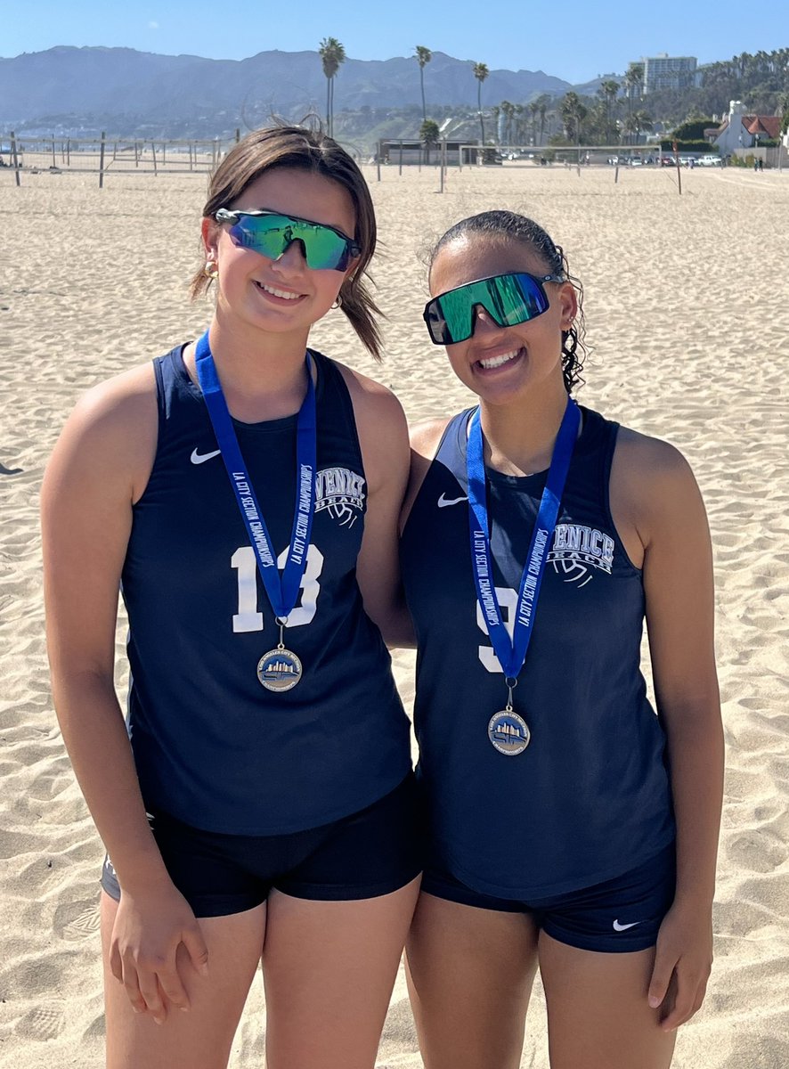 Beach Pairs Championship: 🏐 Congratulations to El Camino Real Charter sister duo of Audrey Choi and Addison Choi on their title! 👏👏🥇 Venice duo of Samantha Lortie and Savannah Rozell were runner-up. 🥈
