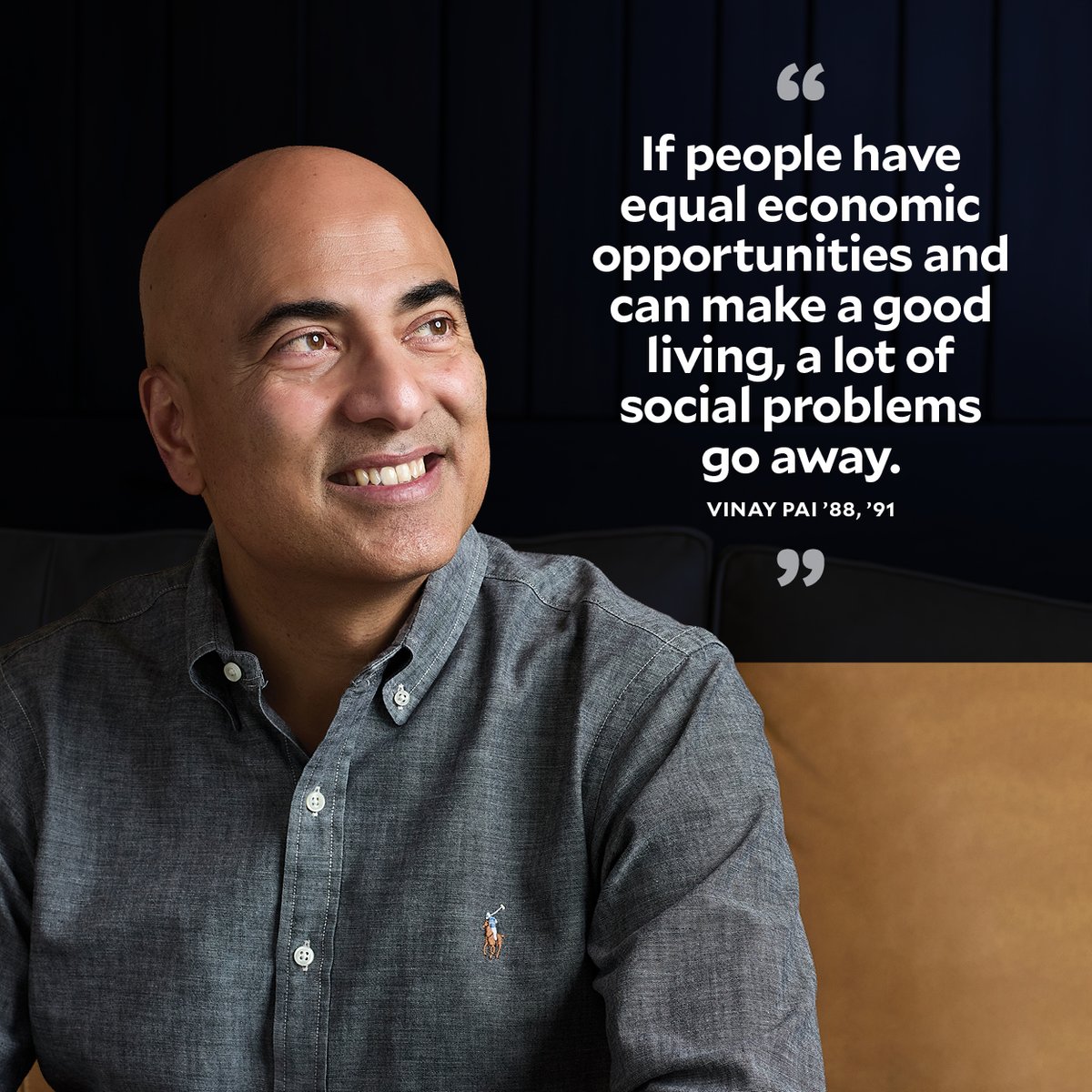 Rice trustee and alum Vinay Pai ’88, ’91 shares how community is a core component of tech advancement, but his most enduring contribution to the technology field may be his work leveraging cloud-based services to benefit underserved communities. bit.ly/49QzwYM