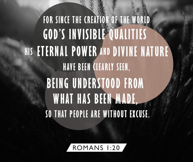 'For although they knew God, they neither glorified him as God nor gave thanks to him, but their thinking became futile and their foolish hearts were darkened. Although they claimed to be wise, they became fools.' Romans 1:21-22