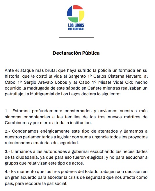 Multigremial de Los Lagos (@mgloslagos) on Twitter photo 