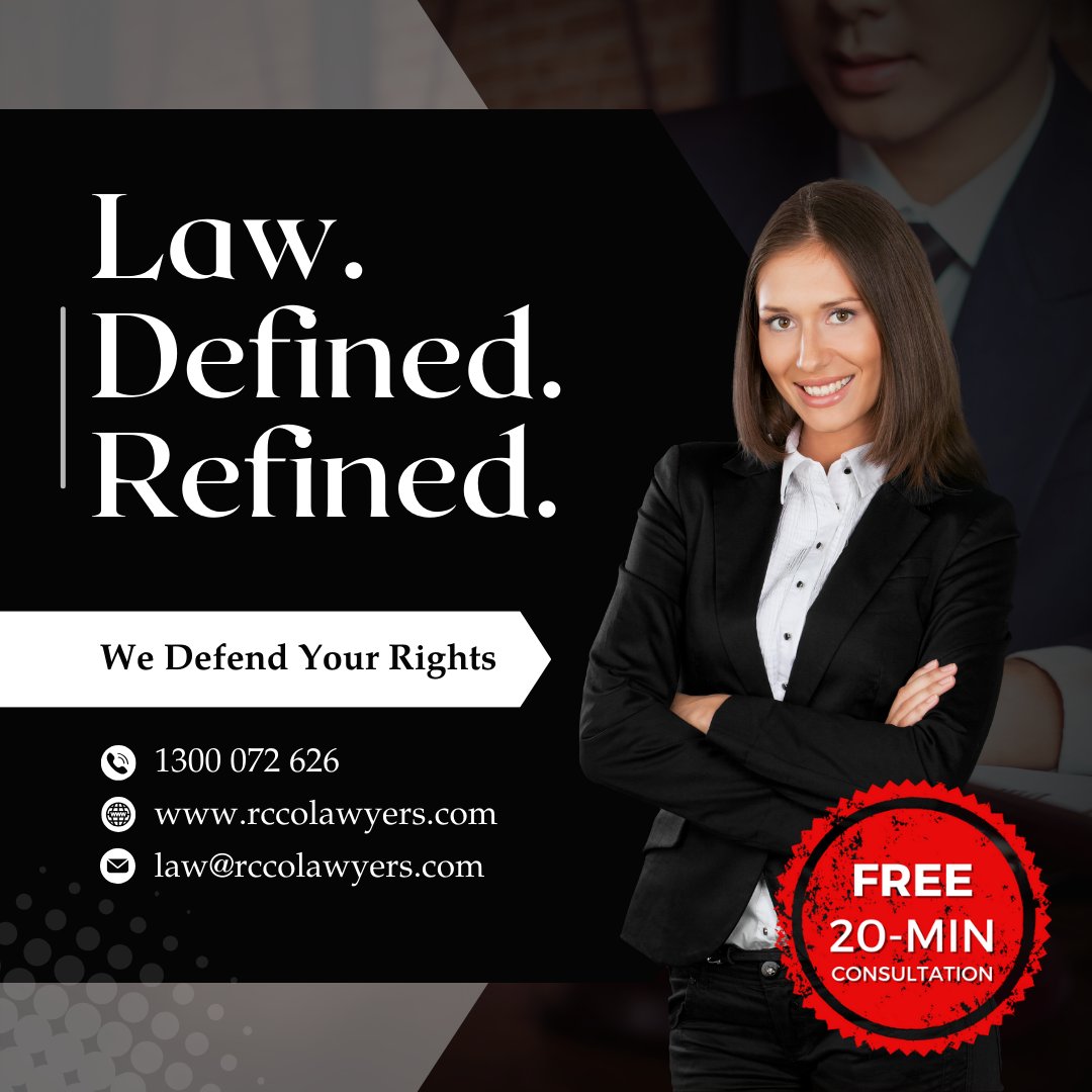 Discover the strength of legal expertise with our firm.

📞1300 072 626
✉️law@rccolawyers.com
🌐rccolawyers.com

#rccolawyers #legalservices #australia #conveyancing #strata