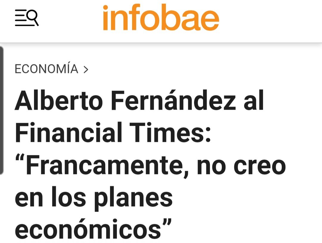 Cristina dijo hoy que el Gobierno anterior tenía un plan económico (a diferencia del de Milei). Esto decía el ex Presidente en julio del 2020. El tiempo (y los resultados) le dieron la razón 👇