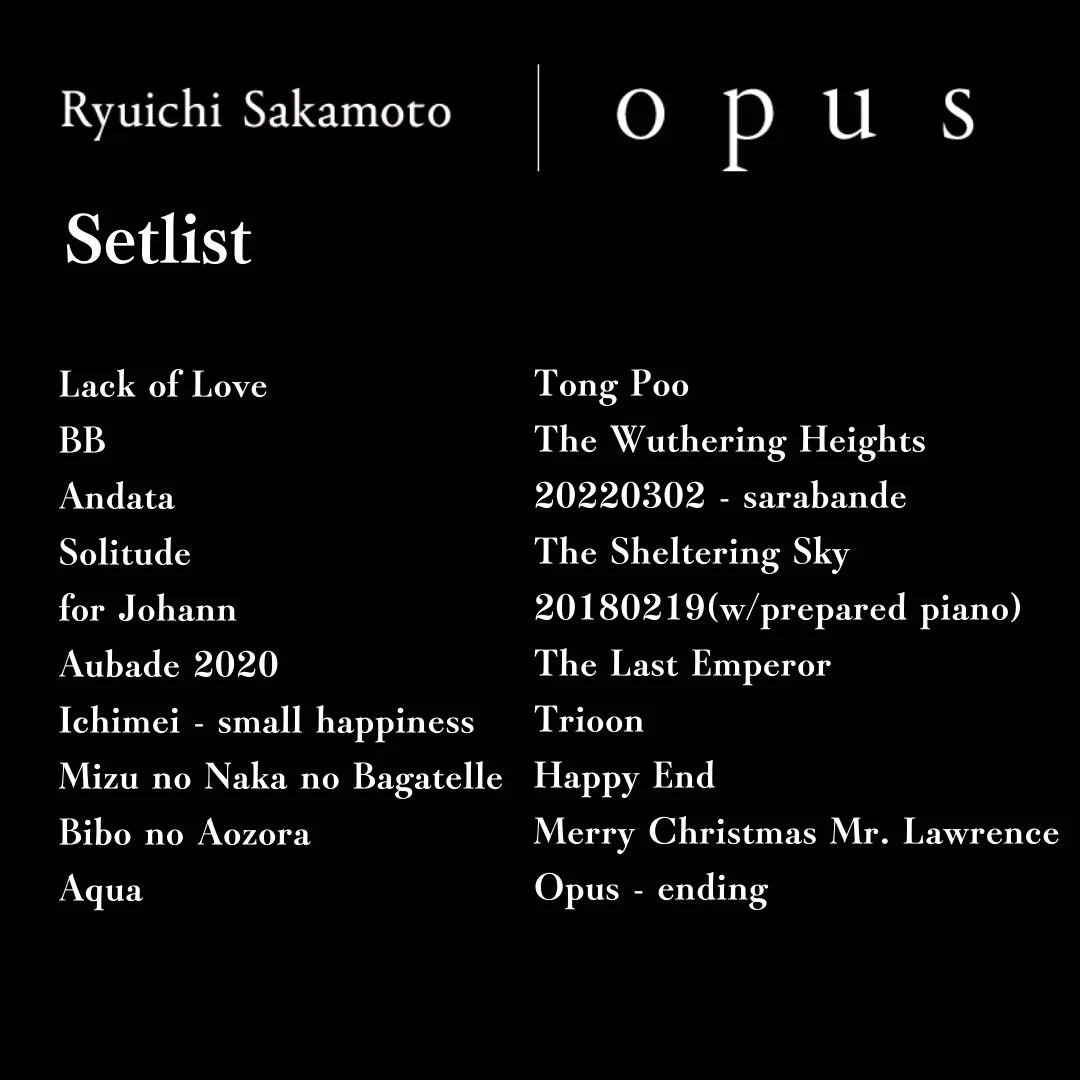 Ryuichi Sakamoto | Opus on X: 