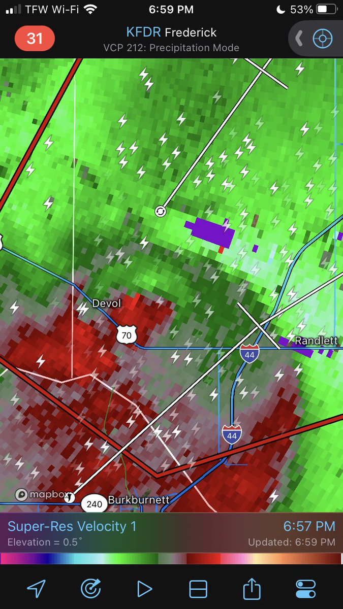 wheelieweather's tweet photo. #PDS #TornadoWarning Cotton and Tillman counties in southern #Oklahoma and Wichita county in Northern #Texas large dangerous tornado OTG moving northeast over #Devol seek shelter #txwx #okwx https://t.co/vFTAA4pjEr