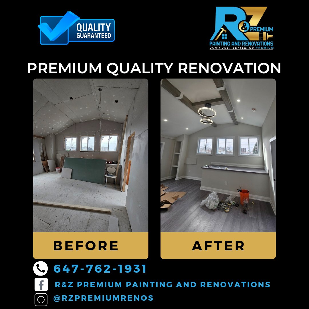 Before and after interior upgrades brought to you by @rzpremiumrenos and @fit.carpentry  Trust the best for your renovation needs. 
#rzpremiumrenos #basement #postoftheday #toronto #torontorenovation #gtacontractor #torontoconstruction #torontohomes #torontoproperties