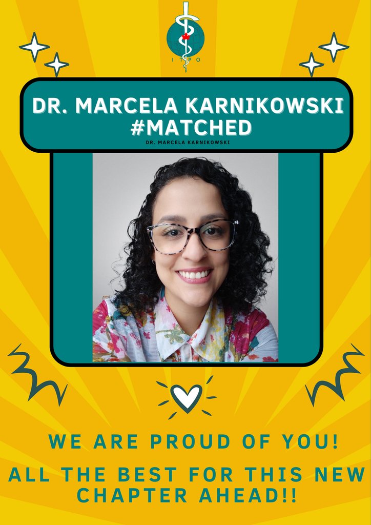 Congratulations to Dr. Marcela Karnikowski! We know your joyful spirit will uplift your patients! We are always here for you! #itpo #matched