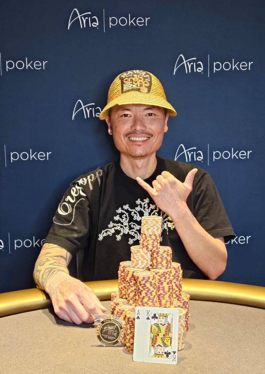 William Aiwohi 🤙🏼 (Las Vegas, NV) returned to the winner’s photo on Thursday, April 25th with a win in our $160 NLH Tournament! The $4K GTD event drew 32 entries with William earning $1,229 for the victory! Congrats!