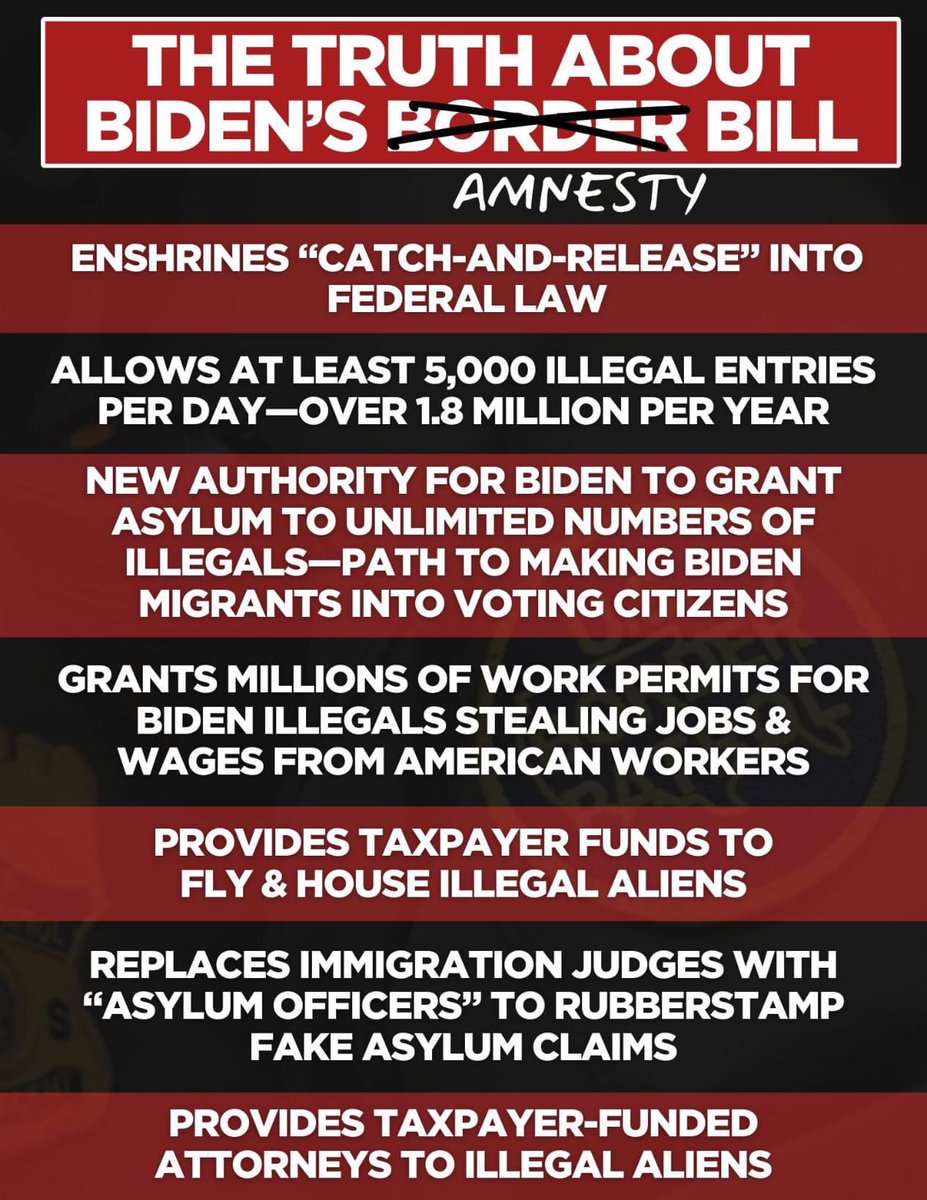 When #democrats say #Republicans killed the border bill. Yes, we did. And here’s why: #NoAmnesty #BorderSecurity