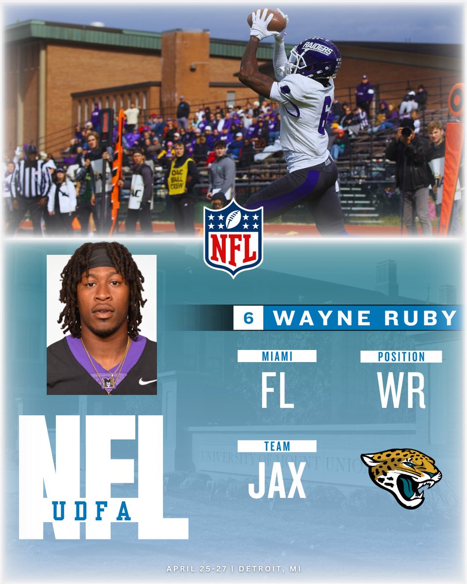 Congrats to WR @Quick6Wayne for signing with the @Jaguars ! #ChampionTheStandard