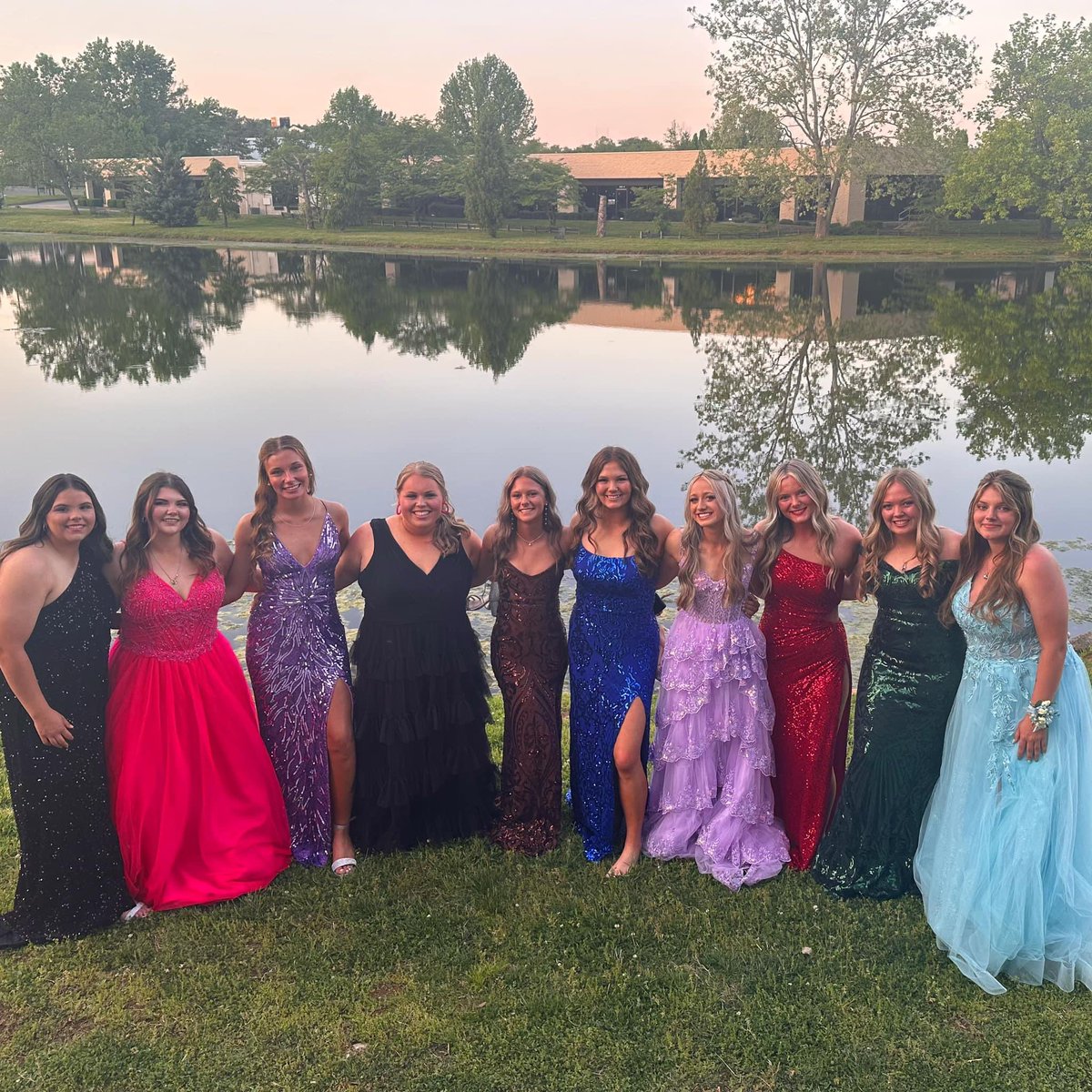 From the ballfield this morning to prom tonight, the Lady Dragon Softball team is stunning 🧡🐉🥎