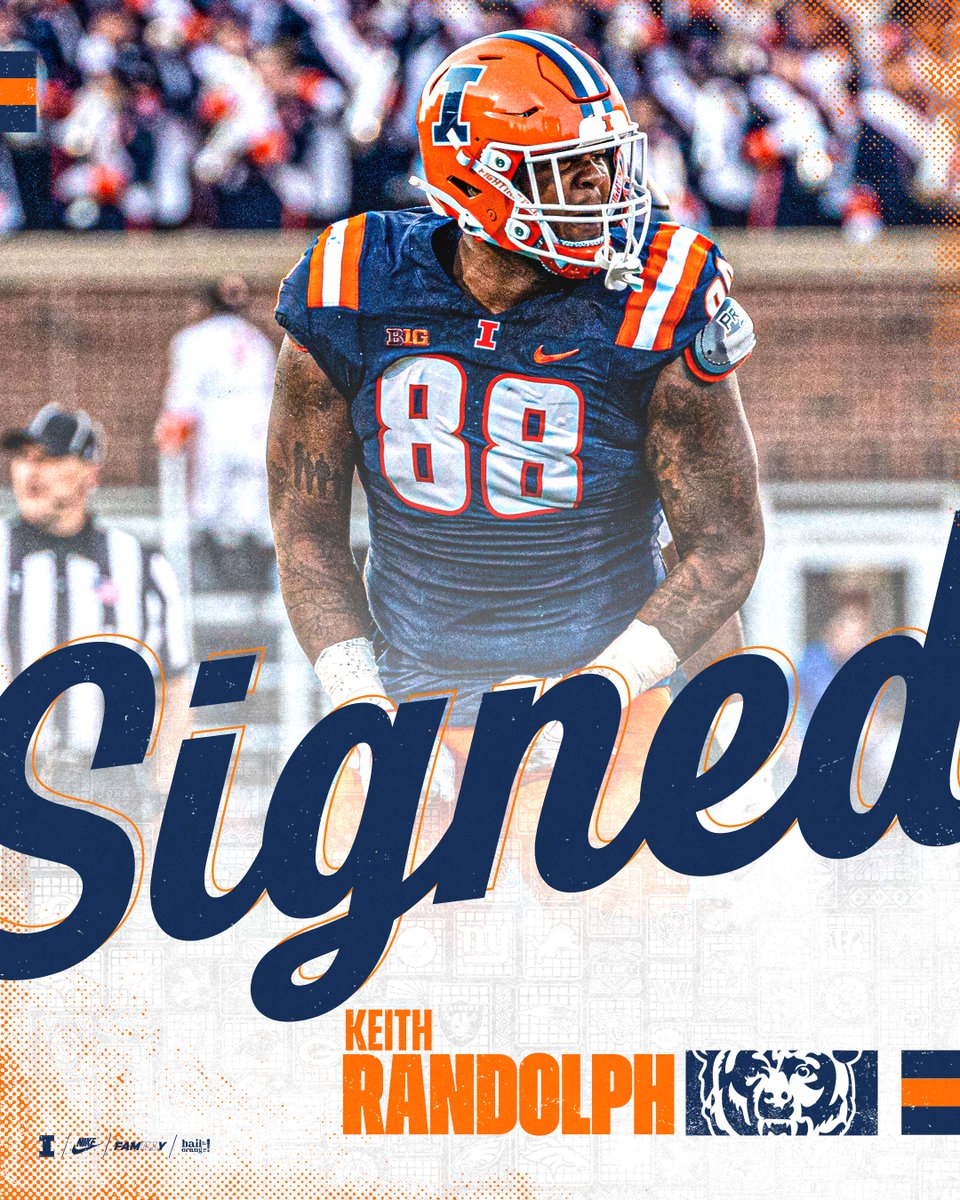 Signed: @Randolph_22 → @ChicagoBears #Illini // #HTTO // #famILLy