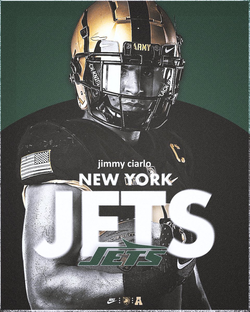 .@ciarlo_jimmy receives opportunity with the @nyjets 👏👏👏 → goarmywestpoint.com/ciarlonyjets #GoArmy x #JetUp