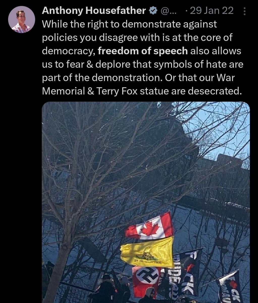 Just to be clear: Anthony Housefather made a stronger statement against students protesting the genocide of Palestinians in Gaza at the hands of the IDF than he did of the guy waving the Nazi Swastika in front of Parliament. #cdnpoli #CampusProtests #FreePalestine