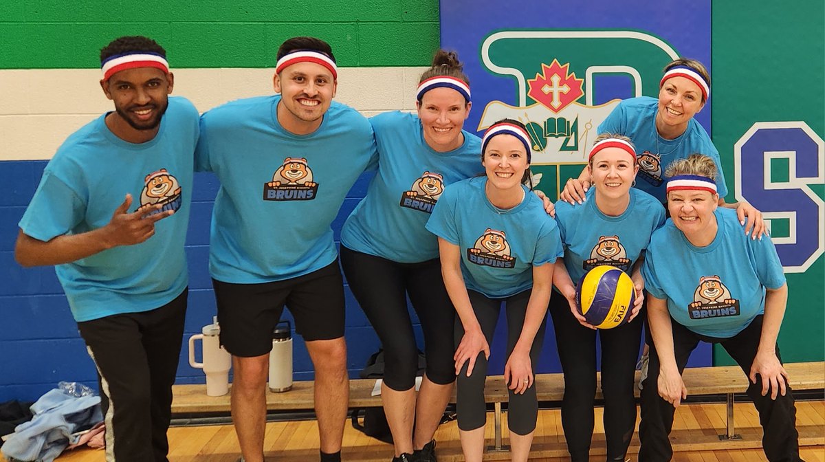 Our #WCDSBAwesome Staff Volleyball Team didn't win the tourney but was hands-down winners of the Best Dressed category. #WelcometoBruinCountry #WCDSBStrengthen