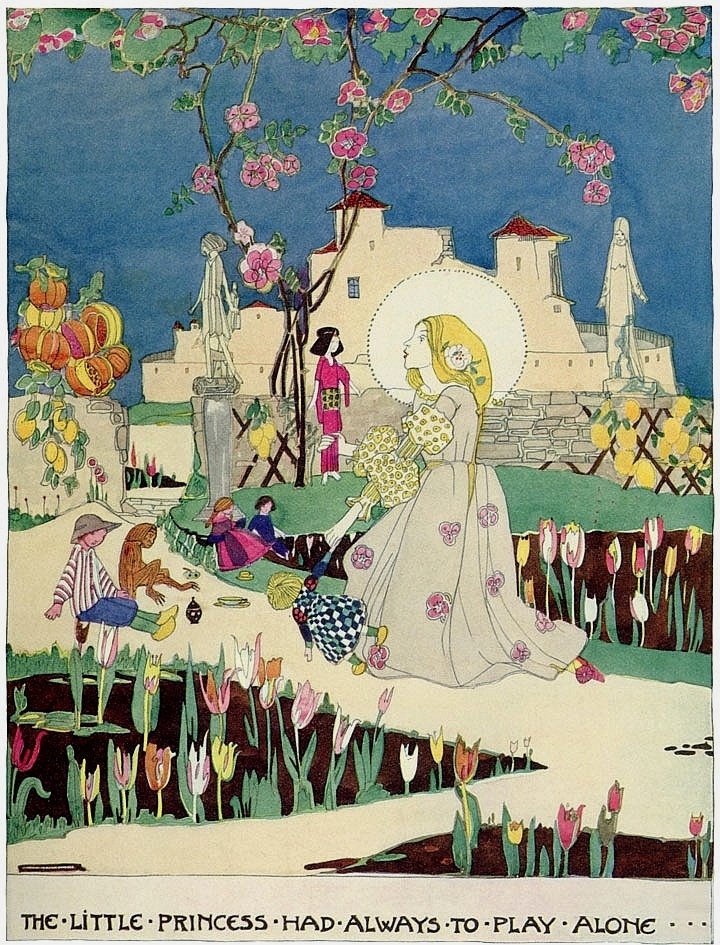 From Oscar Wilde's fairytale :'The Birthday of Infanta' by Jessie M. King, 1915 #jessiemking #oscarwilde #illustration #fairytale
