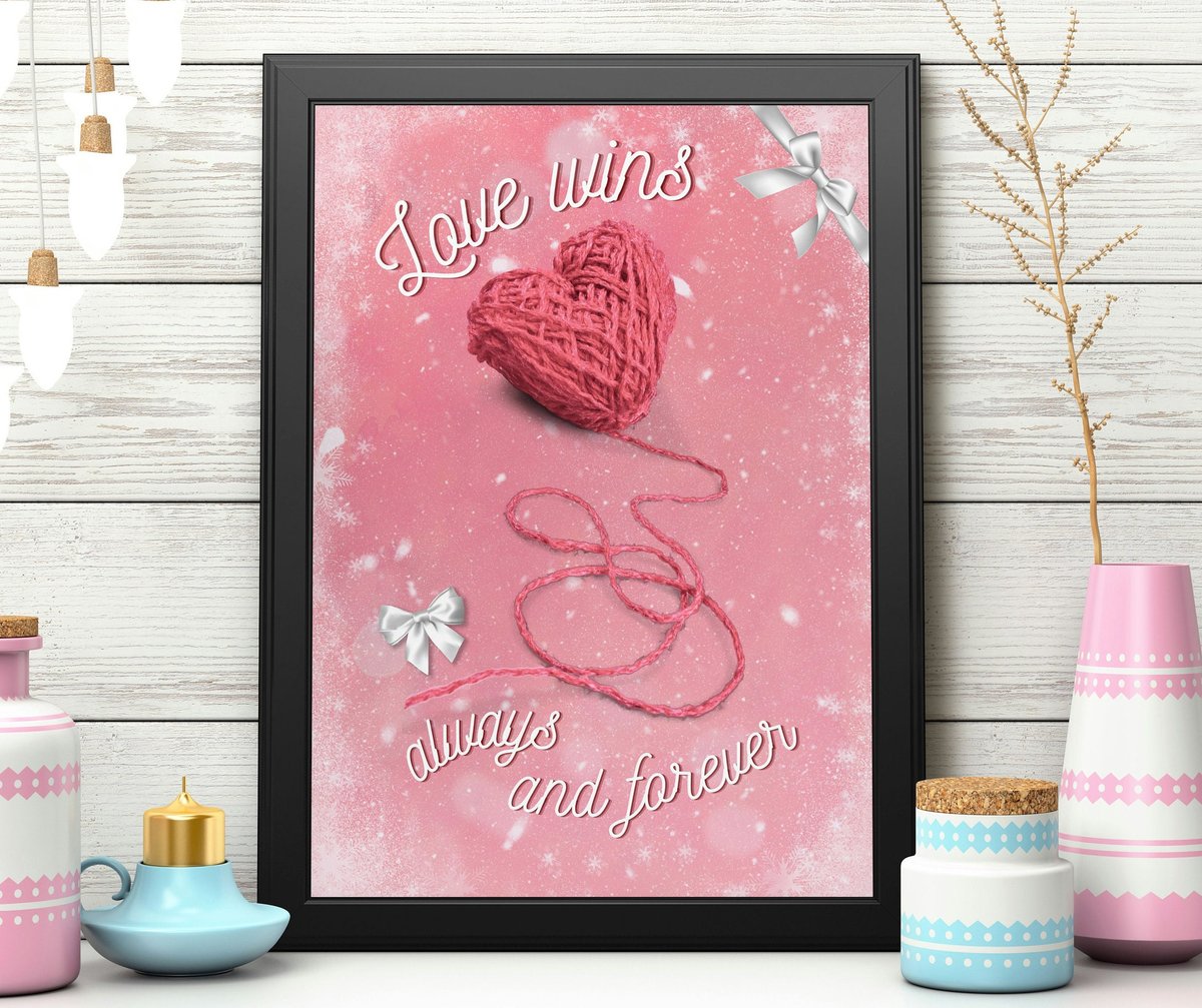 Love Wins Always and Forever Printable Art, Coquette Room Decor, Girly Wall Art, Pink with Heart and Bows, Pink Bows Print, DIGITAL DOWNLOAD tuppu.net/b21b1a1c #Artwork #GreetingCards #GiftIdeas #CoquetteRoomDecor