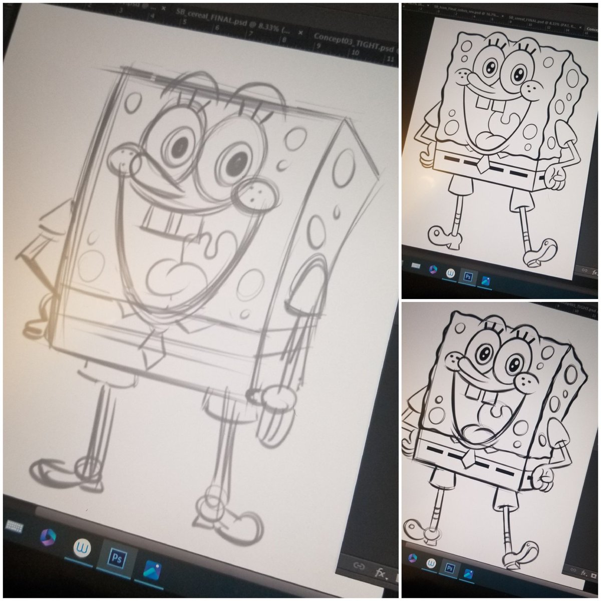Okay...totally crazy. I found the original rough I sent for this press art pose. I had it in a vague folder on my hard drive called, 'January poses.' Thinking, 'Sure. I'll dig this up in 11 years and know exactly what I meant by that.' #spongebobart #spongebob @ArtofSpongebob