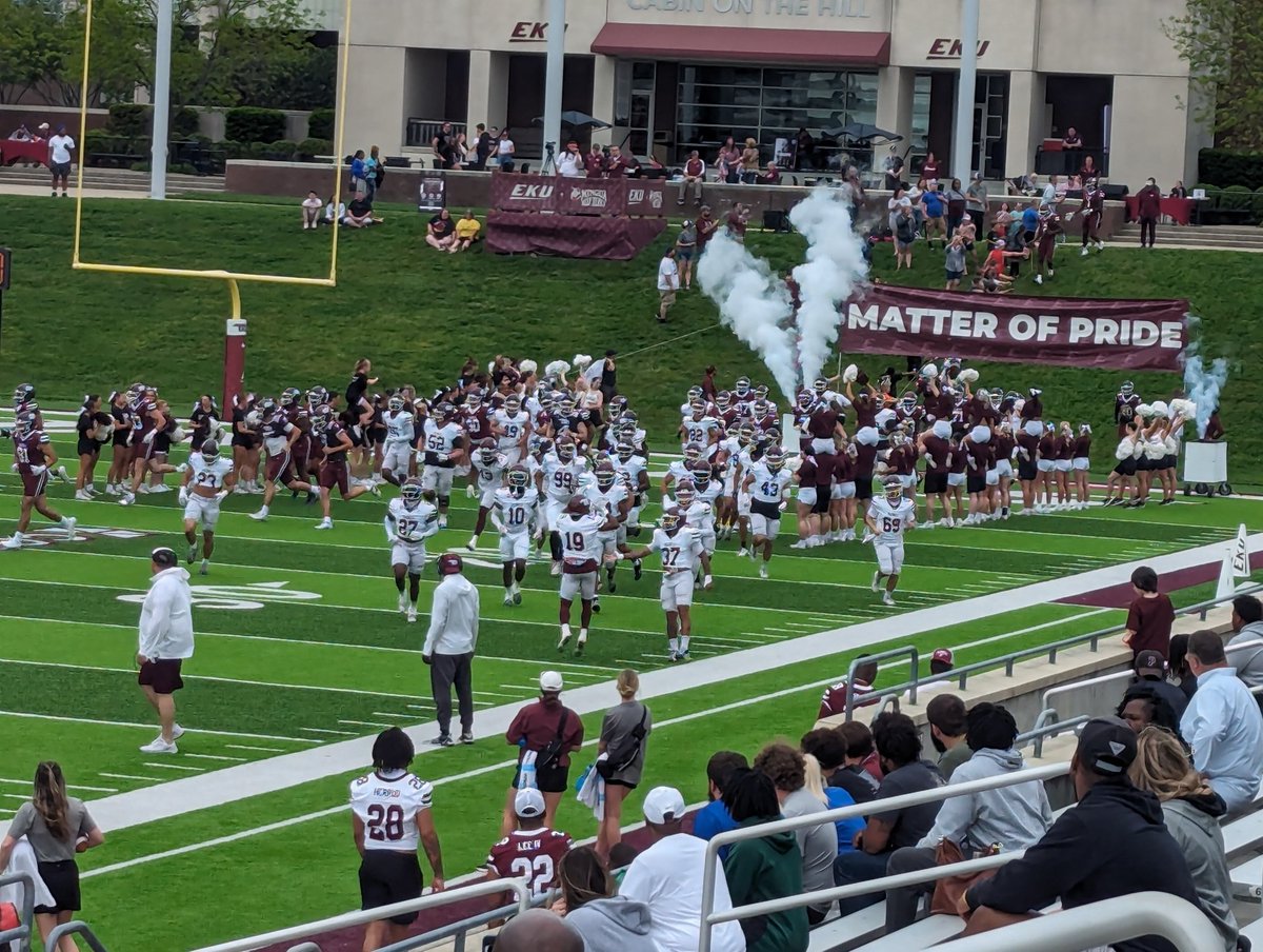Beautiful afternoon for spring football at @EKUFootball. Thank you @EKUWWells @Maxwe11EKU @Cox83Caleb @CoachDerekDay for your time and hospitality today! Excited to have had the opportunity to cross paths with EKU football's most prolific QB and NFL prospect @Parker_Mckinney…