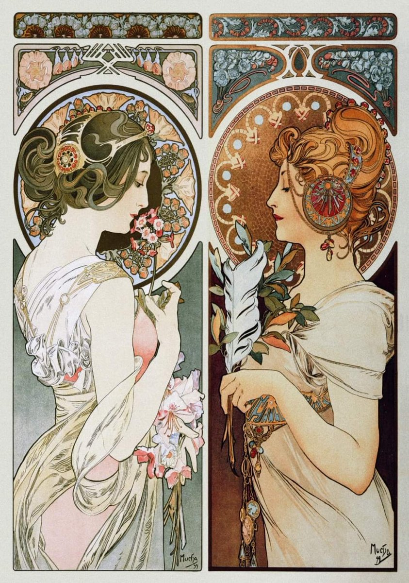 Feather and Cowslip (1899) by Alphonse Mucha