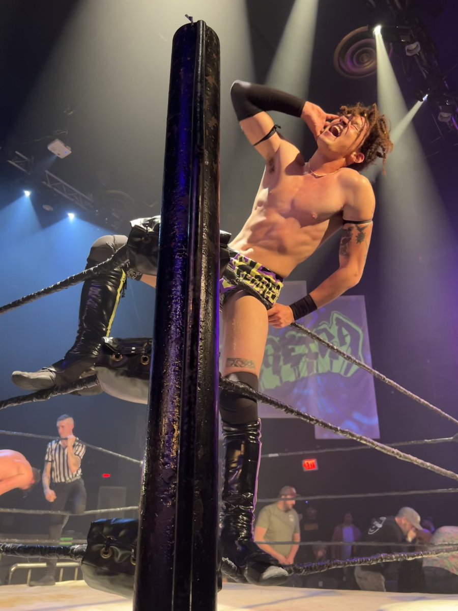 Some other choice snaps from front row ringside last night for WrestleCore at the Rickshaw. Great show!