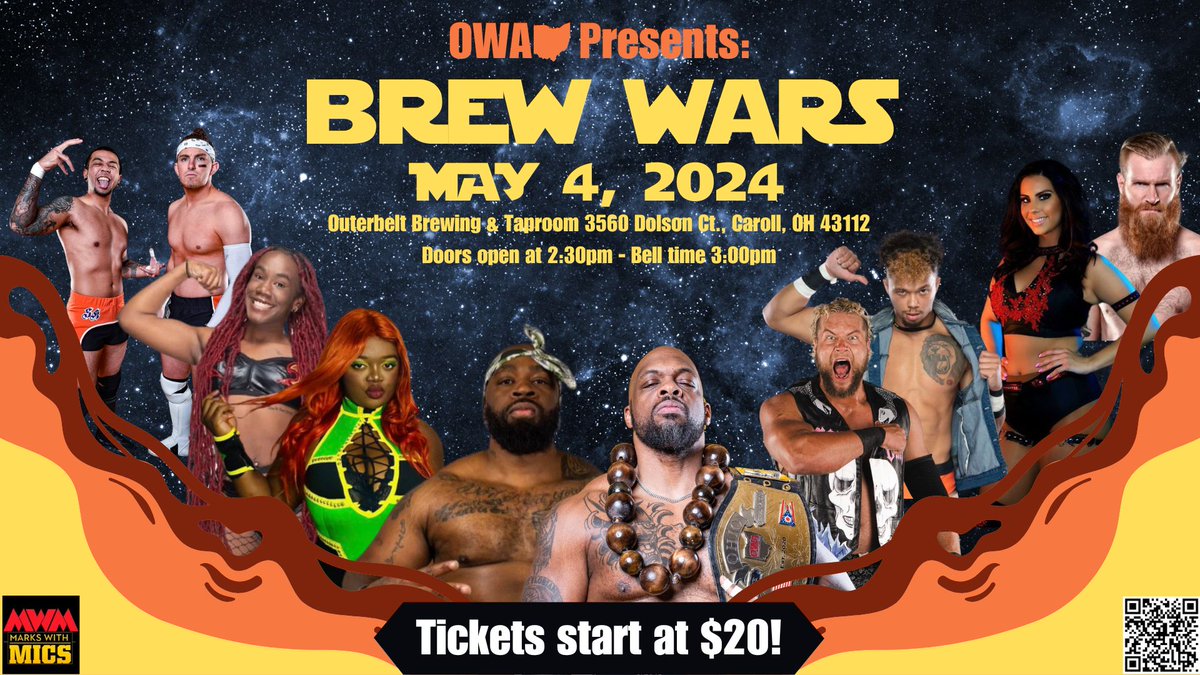 💥💥💥BREW WARS!!!💥💥💥

Get your tix! tinyurl.com/outerbelt4

#indiewrestling #liveprowrestling #prowrestling #owabrew #brewwars #wrestling