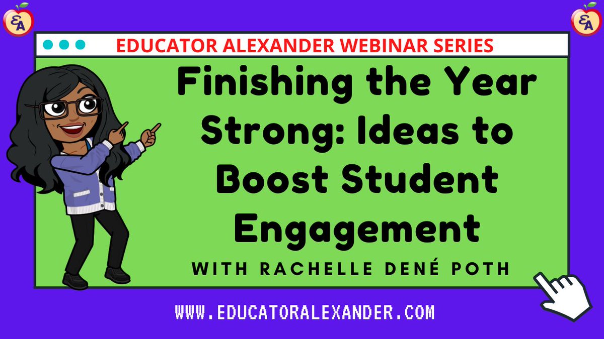 😫Missed Finishing the Year Strong: Ideas to Boost Student Engagement 😍That’s OK! See it here! ☑️edalex.net/endstrongvid #EdChat #EdLeaders #Edu #Education #Educhat #Principals #Student #students #teacher #teachers #classroom #k12 #edtech #edutwitter #educoach @Rdene915