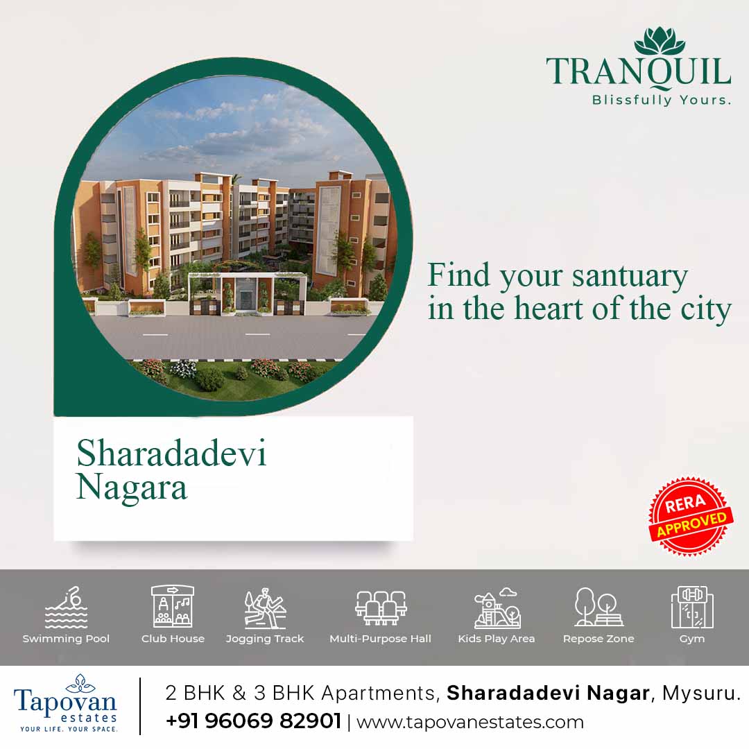 Find your sanctuary in the heart of the city. Tranquil offers a peaceful retreat amidst the hustle and bustle, where you can unwind and recharge.

#invest #tapovanestates #tranquil #apartments #ongoingprojects #construction #sitesforsale #nearbyapartments #flatsforsale