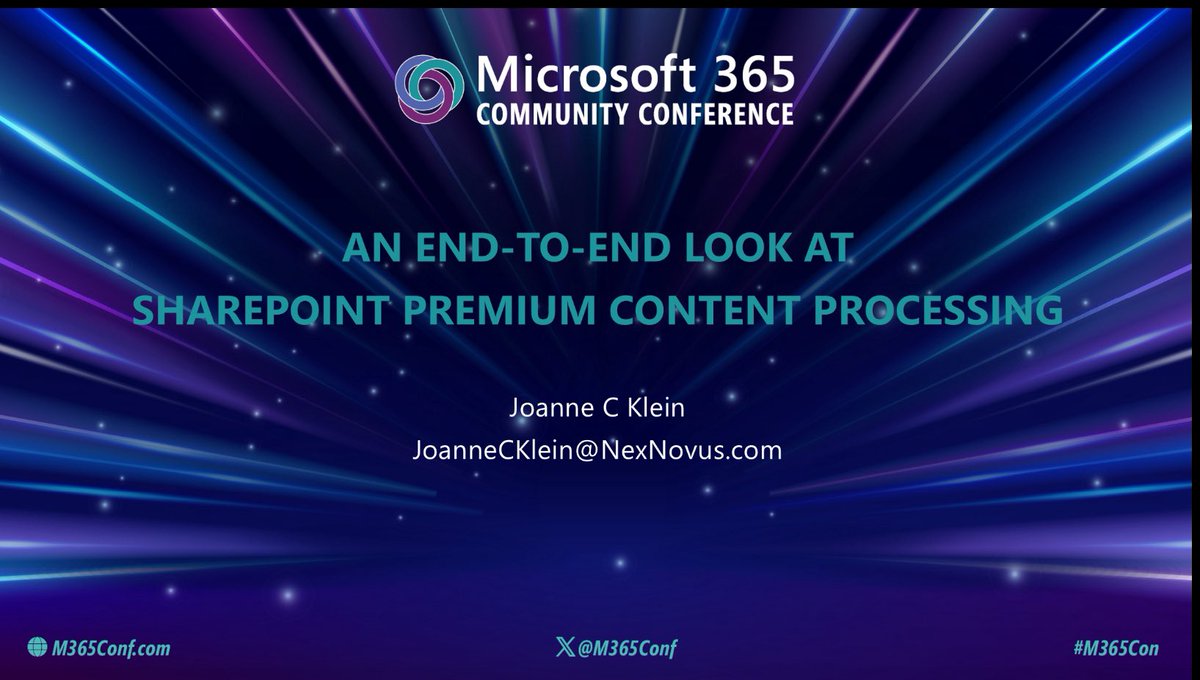I’m ready!!! Excited to showcase many SharePoint Premium features around content processing at the @M365CONF next week in Orlando!

Will you join me?? 👋😊
#ContentServices #AI