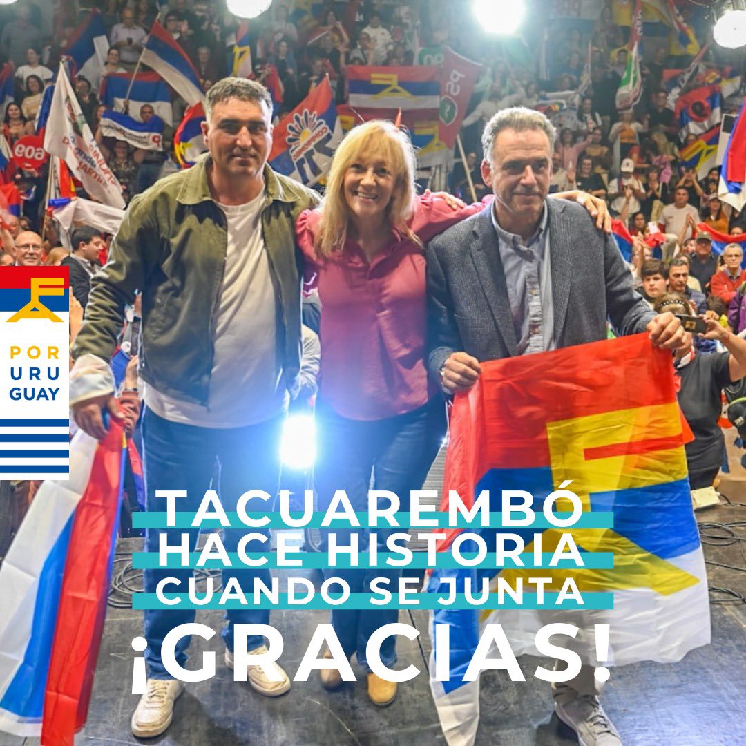 Se viene, se siente🤩 Es la gente que quiere un nuevo gobierno del FA y en Tacuarembó también quedó clarito😏🥹 ¡Volveremos! #PorUruguay🇺🇾