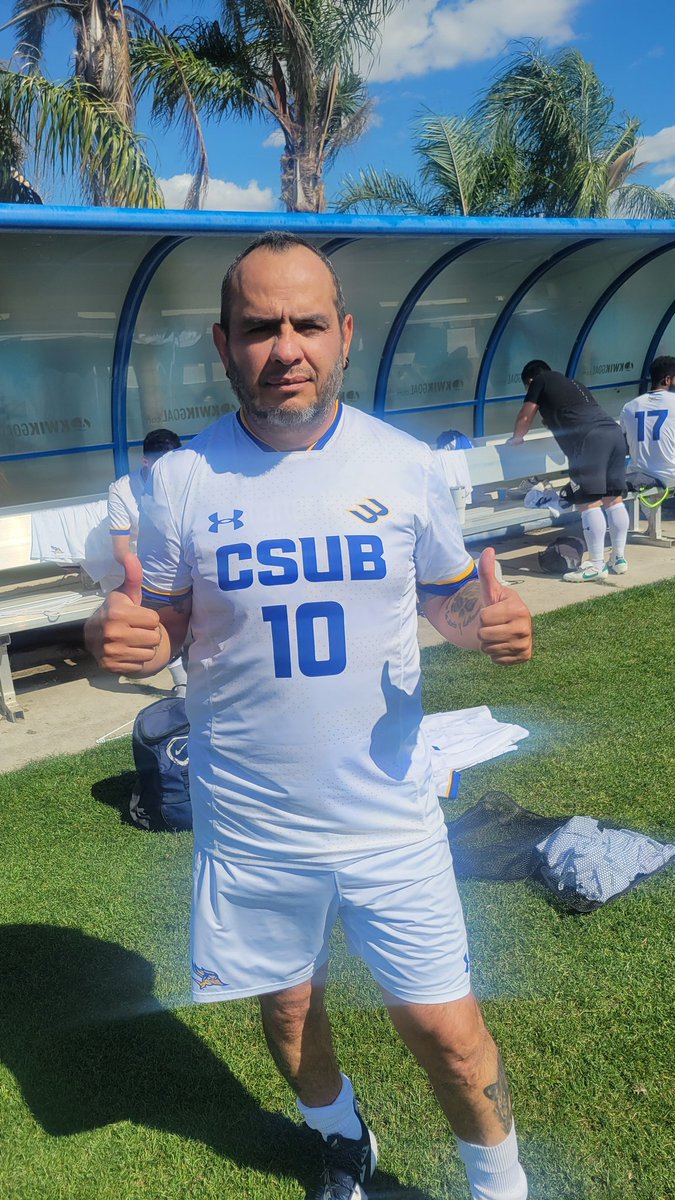 Our very own coach Maldonado played the alumni game at CSUB today!