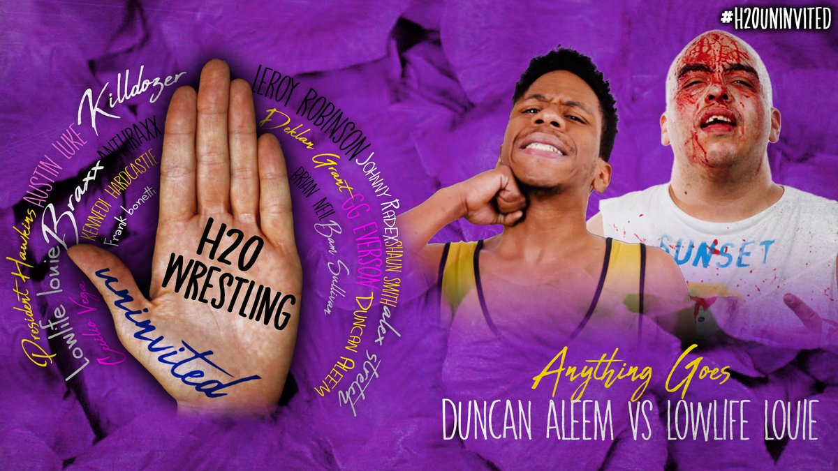 Up Next! Anything Goes @DuncanAleem_H2o vs Lowlife Louie Ramos #H2OUNINVITED LIVE on IWTV.LIVE @indiewrestling